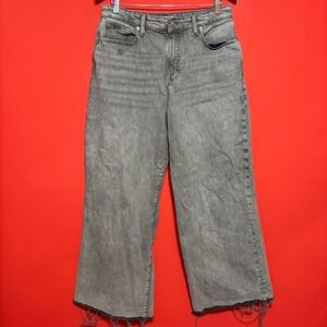 Good American Gray Flare & Wide Leg Jeans